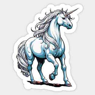 White Unicorn Dreamland: Mystical Majesty Sticker